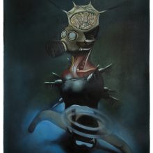Elika Hedayat, untitled, from “TAN” series, oil on paper, 80 x 60 cm , 2017
