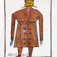 Kazem Ezi, untitled, pen on paper, 34.5x 24.5 cm, 2019