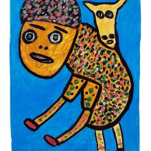 Limoo Ahmadi, untitled, acrylic on paper, 39x 29 cm, 2021