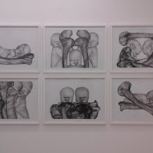 Sara Abbasian, “Confrontation” series, installation view, 2014