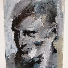 Amir-Hossein Zanjani, untitled, from “Portrait” series, oil on canvas, 23.5 x 17 cm, frame size: 25.5 x 19.5 cm, 2019