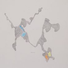 Babak Shariati, untitled, pencil & color crayon, 22 x 30.5 cm, 2021