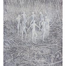 Iman Ebrahimpour, untitled, mixed media on paper, 61 x 49 cm, 2019