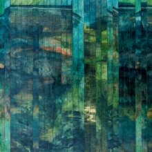 Nevisa Sayyadian, “Earthly Garden”, from “The Surrounded Garden” series, oil on paper, 50 x 40 cm, frame size: 65 x 55cm, 2022