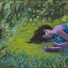 Hanie Farhadi Nik, untitled, from “Dreams” series, oil on canvas, 31 x 39 cm, frame size: 34 x 42 cm, 2021