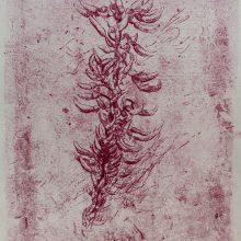 Neda Ghayouri, untitled, from “The Remains” series, monotype, 47 x 32 cm, frame size: 63.5 x 49.5 cm, 2020
