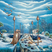 Nasim Shoja, “The Last Winter”, from “Living on the Orbit of Inexistence” series, oil on canvas, 60 x 80 cm, 2022
