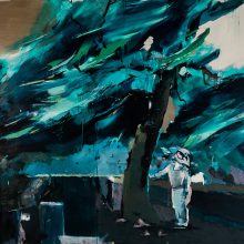Amir-Hossein Zanjani, “Weeping Willow Tree”, from “Savior” series, oil on canvas, 200 x 250 cm, 2022
