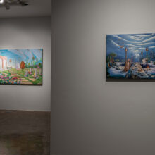 Nasim Shoja, “Living on the Orbit of Inexistence” series, installation view, 2022 