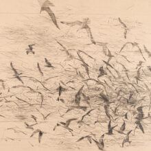 Reza Nosrati, untitled, from “Chaos” series, pencil on paper, frame size: 50 x 68.5 cm, 2021-2022
