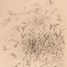 Reza Nosrati, untitled, from “Chaos” series, pencil on paper, frame size: 68.5 x 50 cm, 2021-2022