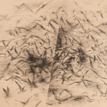 Reza Nosrati, untitled, from “Chaos” series, pencil on paper, frame size: 50 x 68.5 cm, 2021-2022