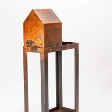 Majid Biglari, “The Possibility of Destruction by an External Object – Possibility No.3”, from “The Possibility of Real Life’s Openness to Experience” series, rusted steel, 41 x 21 x 86 cm, unique edition, 2020
