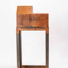 Majid Biglari, “The Possibility of Destruction by an External Object – Possibility No.5”, from “The Possibility of Real Life’s Openness to Experience” series, rusted steel, 41 x 21 x 86 cm, unique edition, 2020