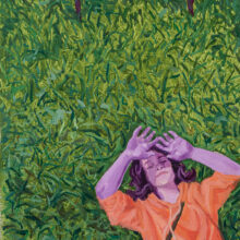 Hanie Farhadi Nik, untitled, from “Re-inhale”, series, oil on paper, 38 x 28 cm, frame size: 50 x 39.5 cm, 2022