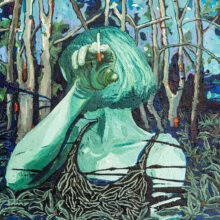 Hanie Farhadi Nik, untitled, from “Re-inhale” series, acrylic & oil on canvas, 60 x 100 cm, 2022