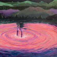 Hanie Farhadi Nik, untitled, from “Re-inhale” series, oil on canvas, 84 x 143 cm, 2022