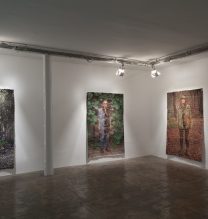 Arya Tabandehpoor, from “Bone” series, installation view, 2017