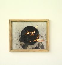 Mehrdad Eskandari, “46 + 2”, From “Black Hole” Series, Mixed Media: (Image: Print on Photo Paper , Sculpture: Iron), (Sculpture: 46 x 46 x 48 cm ,Image: 23 x 28 cm), 2016