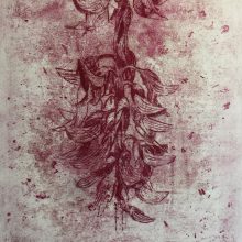 Neda Ghayouri, untitled, from “The Remains” series, monotype, 45 x 32 cm, frame size: 62 x 47.5 cm, 2020