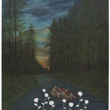 Amirhossein Bayani, “Around Evening Time”, oil on canvas, 180 x 140 cm, 2020