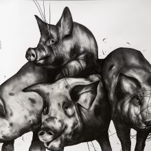 Sara Abbasian, untitled, from “Cluster 5” series, pencil on paper, 70 x 100 cm, 2021
