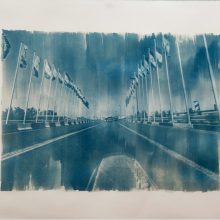 Mehdi Khandan, untitled, from “Like No Other” series, cyanotype printing on Fabriano cardboard, unique edition, 70 x 90 cm, 2019