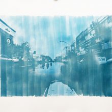 Mehdi Khandan, untitled, from “Like No Other” series, cyanotype printing on Fabriano cardboard, unique edition, 70 x 90 cm, 2019
