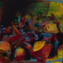 Amir-Hossein Zanjani, “Bijaar 2”, oil on canvas, 25 x 30 cm, 2020