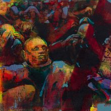 Amir-Hossein Zanjani, “Bijaar 1”, oil on canvas, 25 x 30 cm, 2020