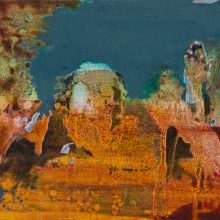 Amir-Hossein Zanjani, “Azan”, oil on canvas, 25 x 35 cm, 2020
