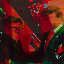 Amir-Hossein Zanjani, “Keeping a Friendly Distance 2”, oil on canvas, 30 x 40 cm, 2020