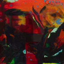 Amir-Hossein Zanjani, “Keeping a Friendly Distance 3”, oil on canvas, 30 x 40 cm, 2020