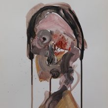 Seyed Mohamad Mosavat, untitled, from “Sorrow” series, mixed media on paper, frame size: 45 x 35 cm, 2016