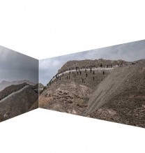 Mehdi Abdolkarimi, from “Among Highways” series, pigmented inkjet print on Hahnemühle photo rag paper 305 gsm, two sided, 110 x 191 cm and 110 x 246 cm, edition of 3 + AP, 2015