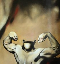 Elika Hedayat, Untitled, From “Al A’raaf” Series, Oil on Canvas,100 x 150 cm, 2017